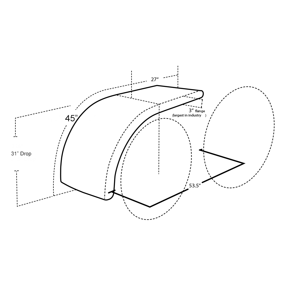 430 Stainless Steel Half Tandem Fender