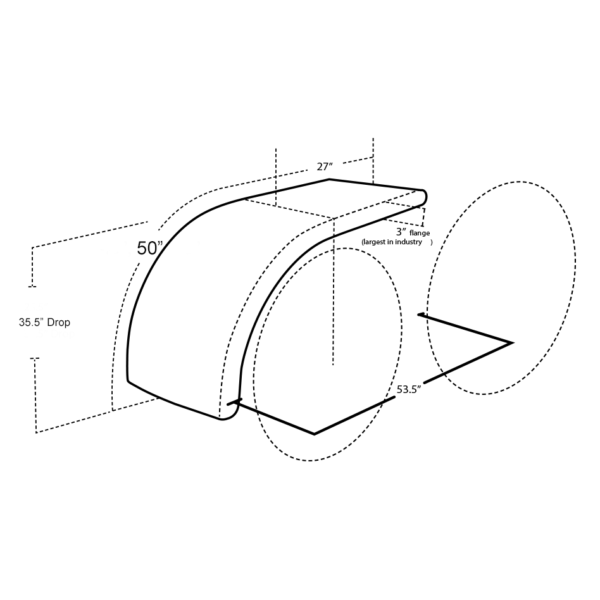 430 Stainless Steel Half Tandem Fender Kit - Image 2
