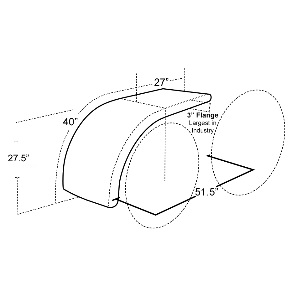 430 Stainless Steel Half Tandem Fender